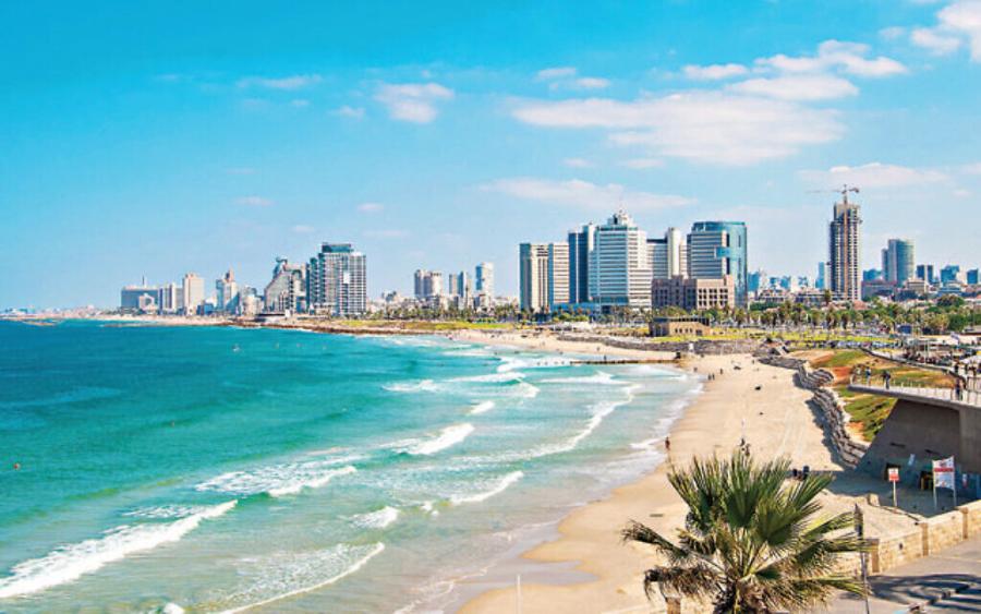 Views Of The Waterfront And Beaches Of Tel Aviv