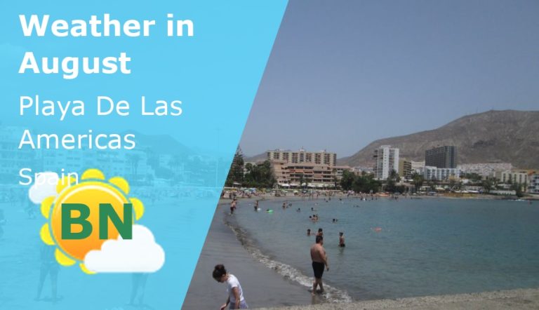 August Weather in Playa De Las Americas, Tenerife - 2023