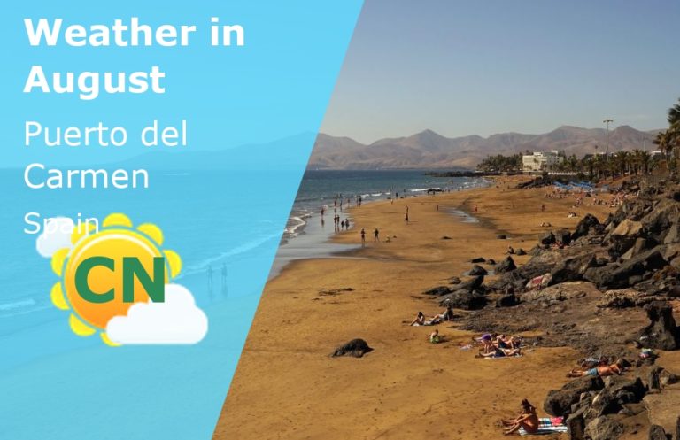 August Weather in Puerto del Carmen, Lanzarote, Spain - 2024