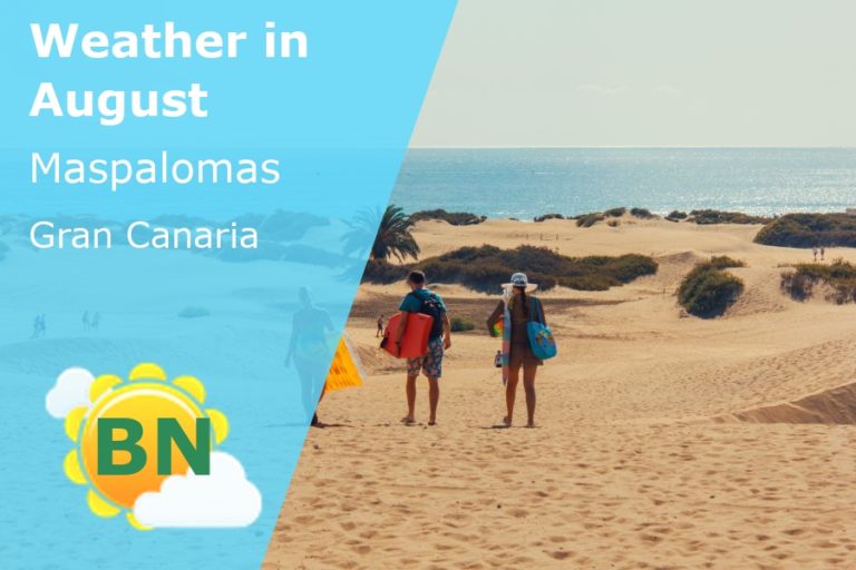 August Weather in Maspalomas, Gran Canaria - 2023